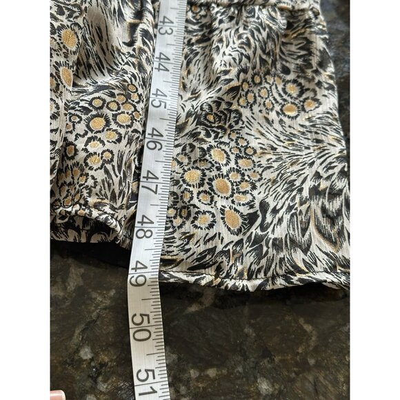 Soft Surroundings Maxi Dress Womens Small Animal Print Black A-Line Tiered Boho - Picture 10 of 12